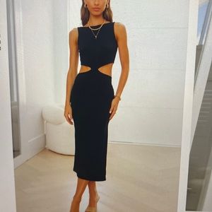 Hello Molly Khloe Midi Dress Black